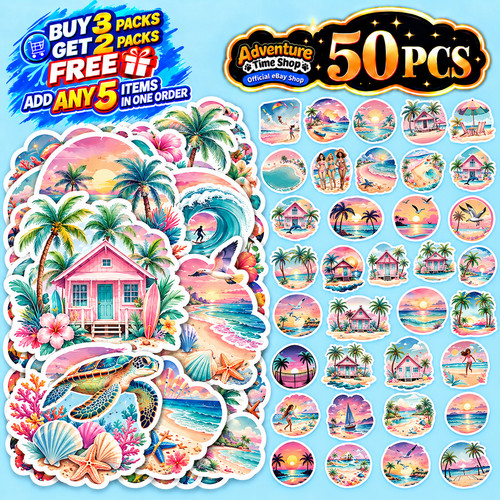 50pcs pastel tropical - 50pcs,