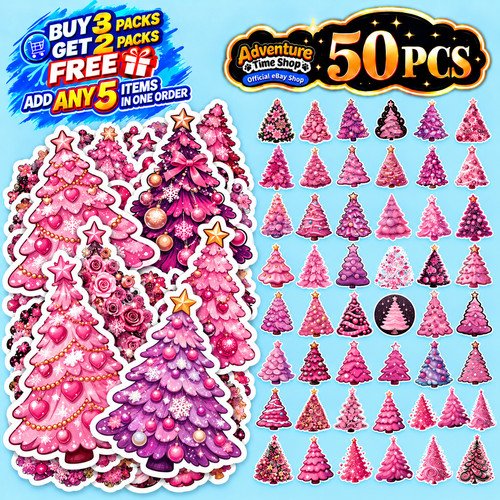 50pcs pink christmas - pink,